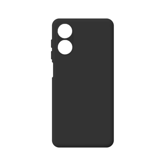 Silicone Case with Camera Shield for Oppo A17 Black